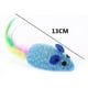 thumbnail image 2 of Juguete de ratón para gato, juguete interactivo de plástico con plumas sintéticas para mascotas, juguete para morder, 2 of 5