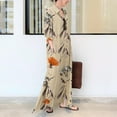 thumbnail image 4 of ZANZEA Women Casual Long Sleeve Floral Print Shirt Dress Button Down Maxi Blouse Dress, 4 of 7