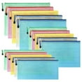 thumbnail image 1 of Tool Series Plastic Mesh Zipper 15 Packs (A4/A5/A6 Size 5 Colors) Mesh Bag Document Bag File Folder For School ., 1 of 7
