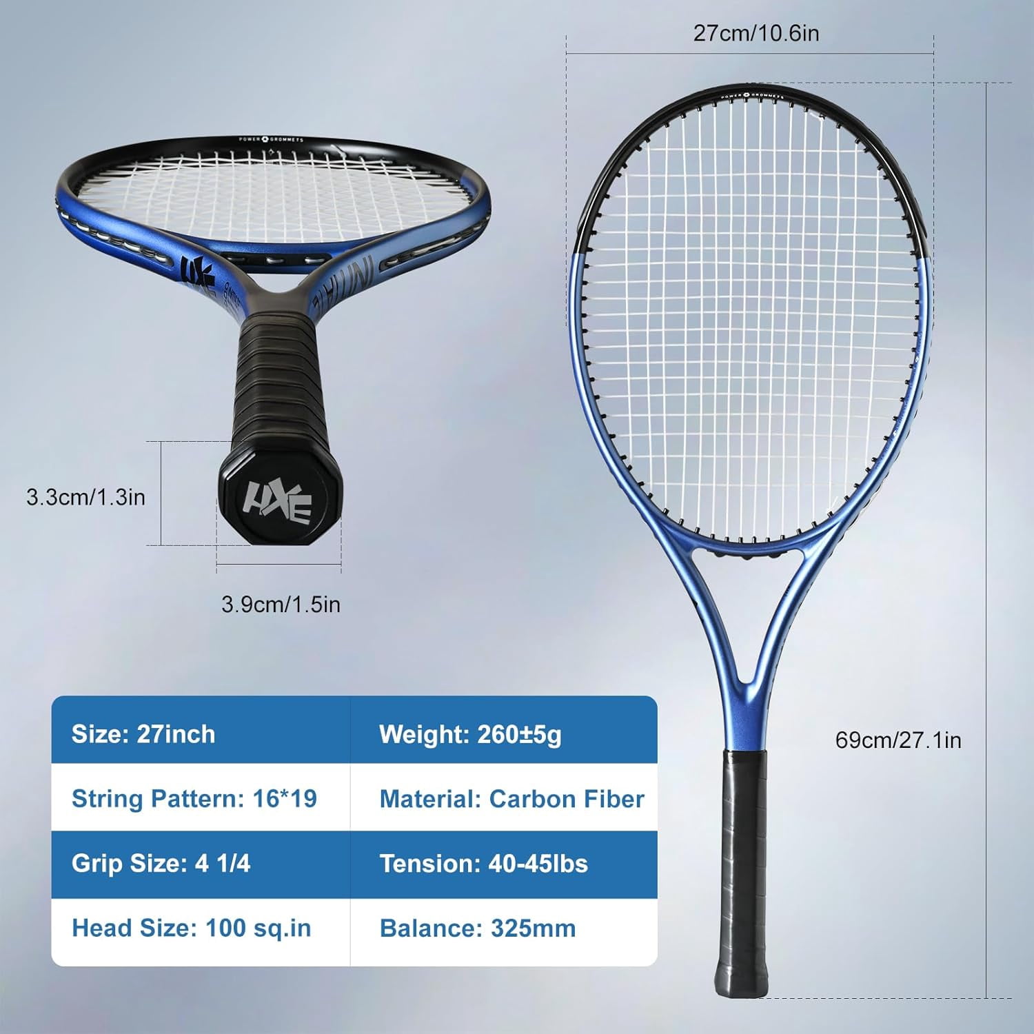 Wilson - WR044811 - Burn 100S v4 Unstrung Tennis Racquet - Grip
