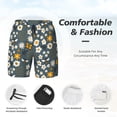 thumbnail image 5 of Lsque Mens Swim Trunks Flowers and Bee Pattern - Bathing Suit Compression Liner - Beach Swim Shorts Swimwear - (S-3XL) - Stretch Quick Dry -3X-Large, 5 of 9