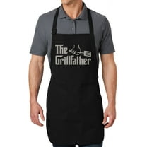 Men's The Grillfather Full-Length Apron with Pockets - Black