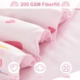 thumbnail image 4 of Kids Twin Bed in a Bag for Girls, 6 Piece Rainbow Pink Comforter Set, Soft Microfiber Bedding Set with Sheets, Shams & Toy Pillow, 4 of 7