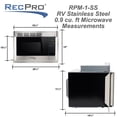 thumbnail image 5 of RecPro RV Microwave with Trim Kit | 1.0 Cu. Ft. | 900W | Direct Replacement for Greystone and High Pointe, Stainless Steel, 5 of 10