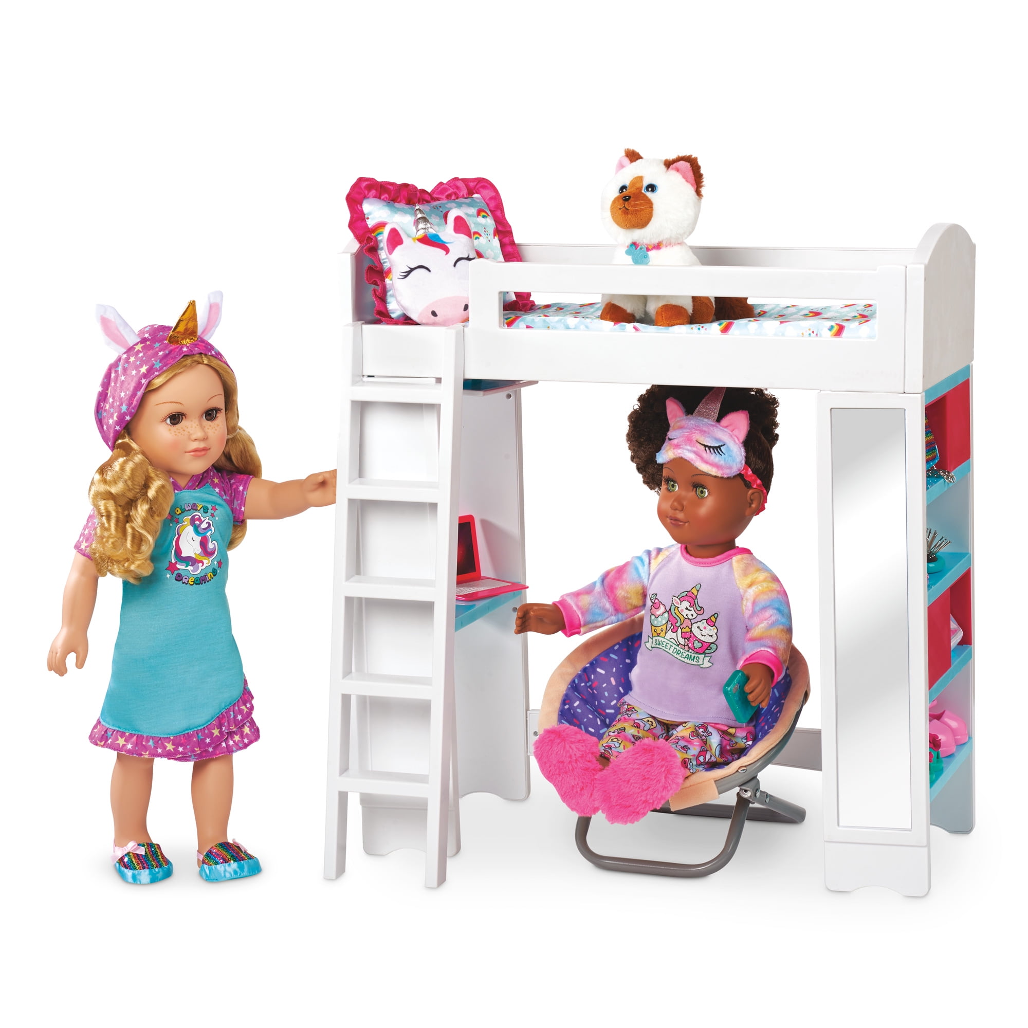 As Loft Bed Play Set For 18 Dolls, 18 Doll Bunk Bed Kit