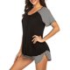thumbnail image 2 of Pijama de manga corta para mujer, ropa de dormir suave, conjunto de pijama con parte superior y pantalones cortos Adepaton CJWUS-4370, 2 of 6