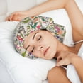 thumbnail image 6 of Pofeuu Bunny Floral Print Silk Bonnet for Sleeping, Satin Hair Bonnets, Soft Elastic Band Silk Sleep Cap, Hair Wrap, 6 of 6