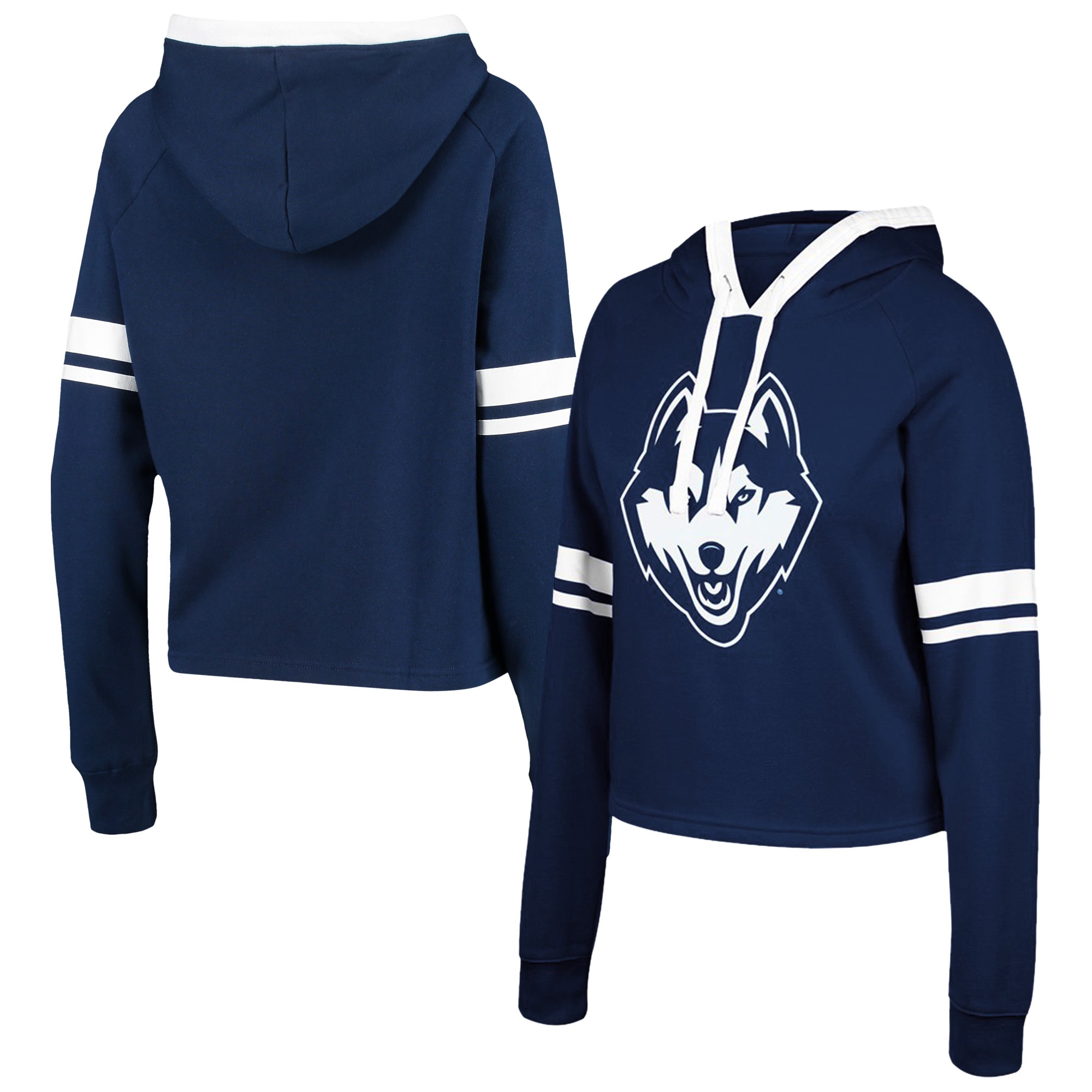 Captivating Apparel Women's Navy UConn Huskies Power Play Hoodie