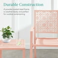 thumbnail image 4 of Best Choice Products 3-Piece Stackable Patio Bistro Set, Outdoor Chat Furniture w/ 2 Chairs, Table - Peach, 4 of 8