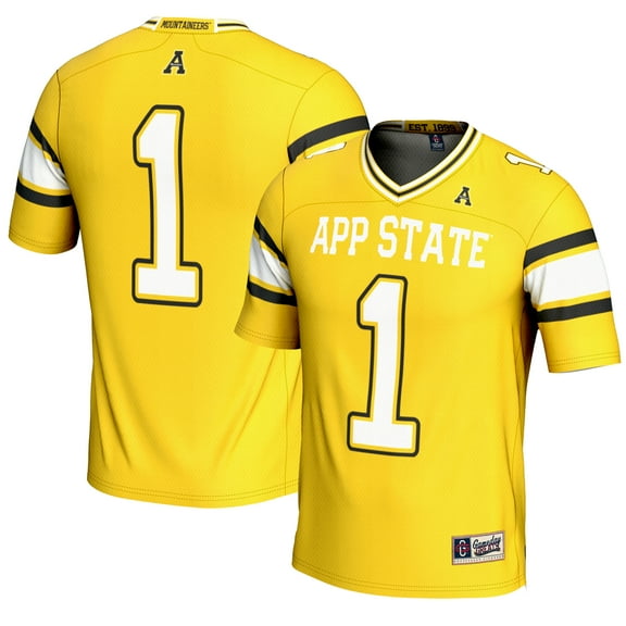 Youth GameDay Greats #1 Gold Appalachian State Mountaineers Endzone Football Jersey