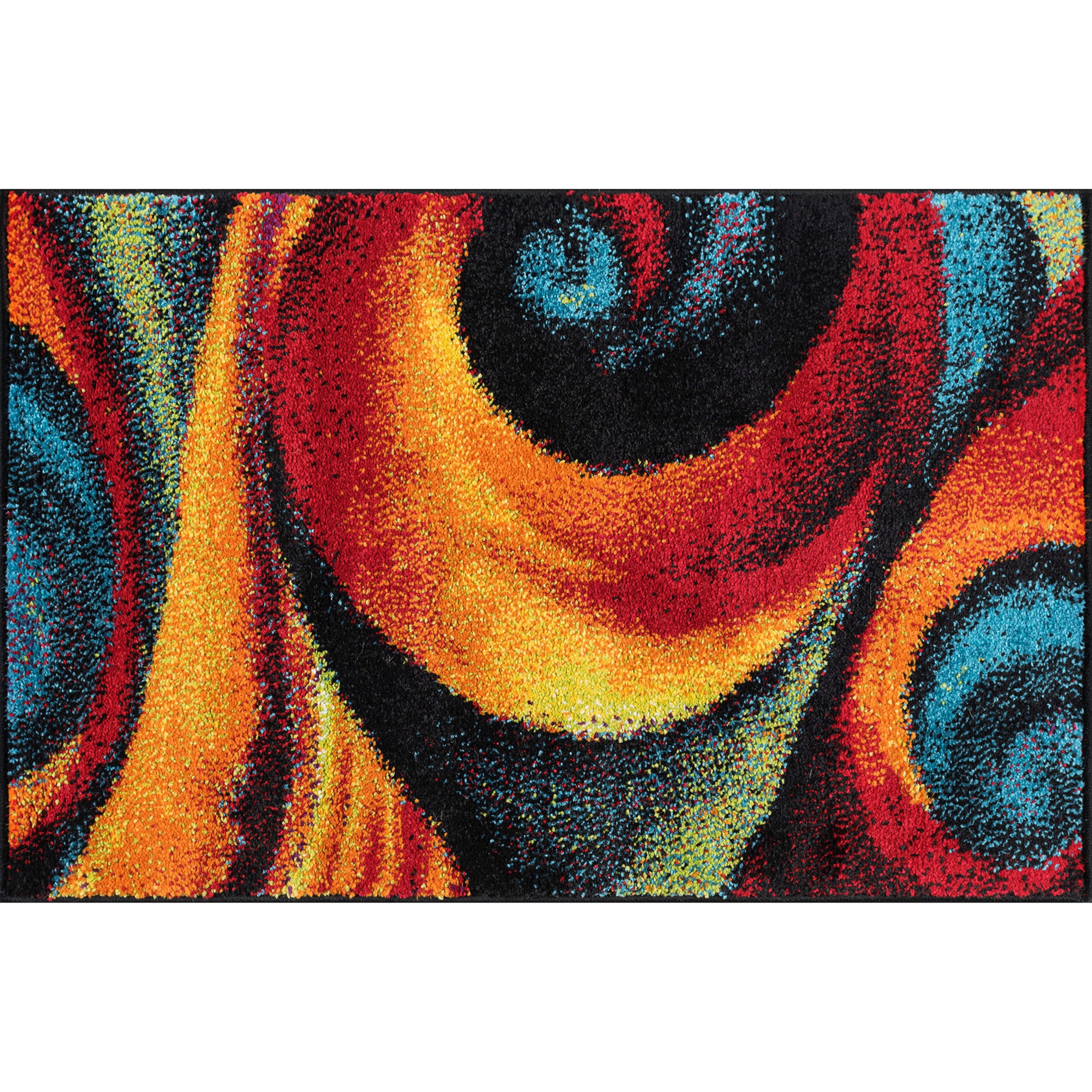 Symphony Contemporary 2' x 3' Multi-Color Polypropylene Indoor Area Rug