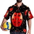 thumbnail image 4 of Seven Starred Ladybird Men's Casual Poplin Button Down Short Sleeve Shirts for Summer Beach - Unisex, 4 of 6