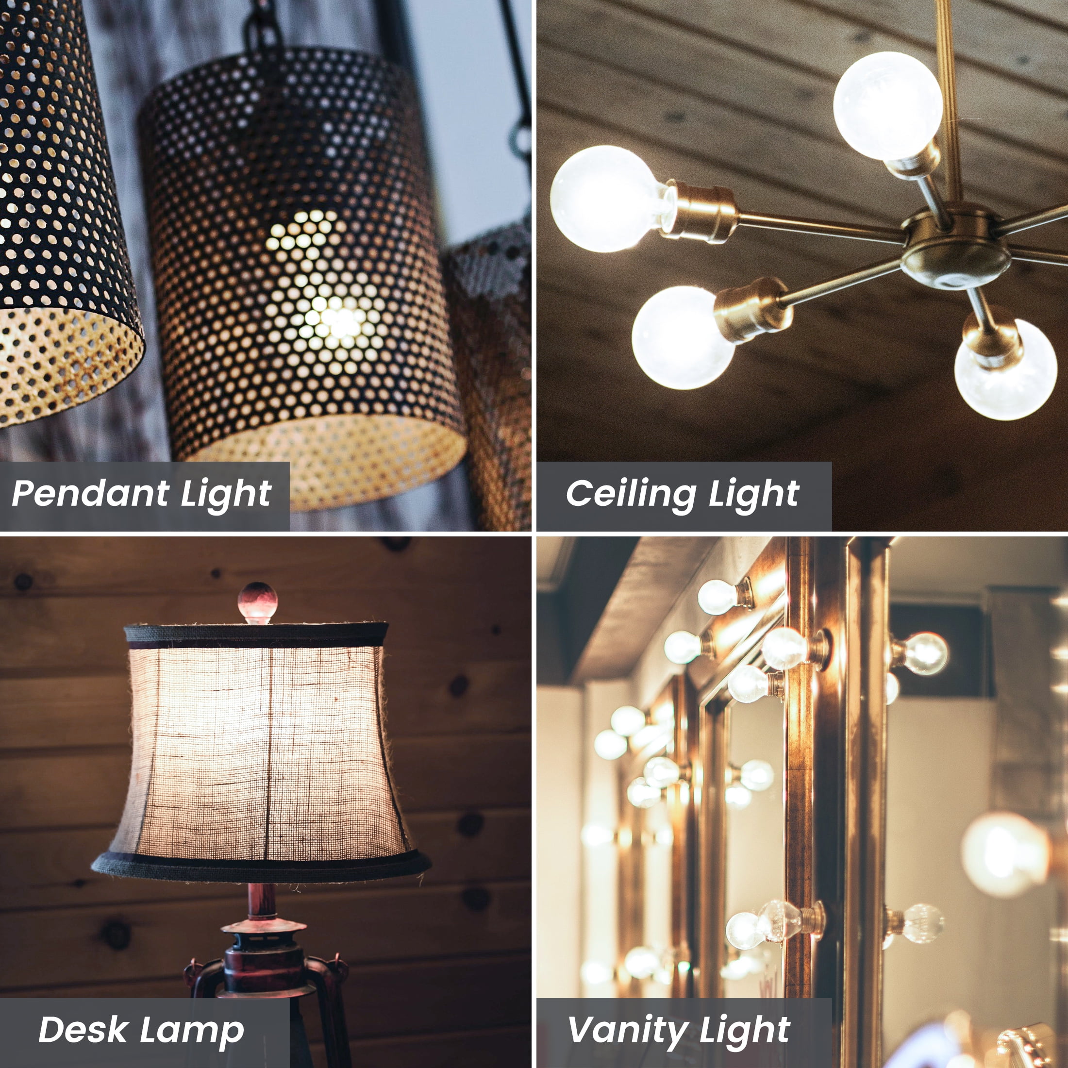 (2 pack) Better Homes & Gardens G25 LED Vintage Light Bulb, 4 Watts (40W Equivalent), Daylight, Thin Filament, E26, 2PK