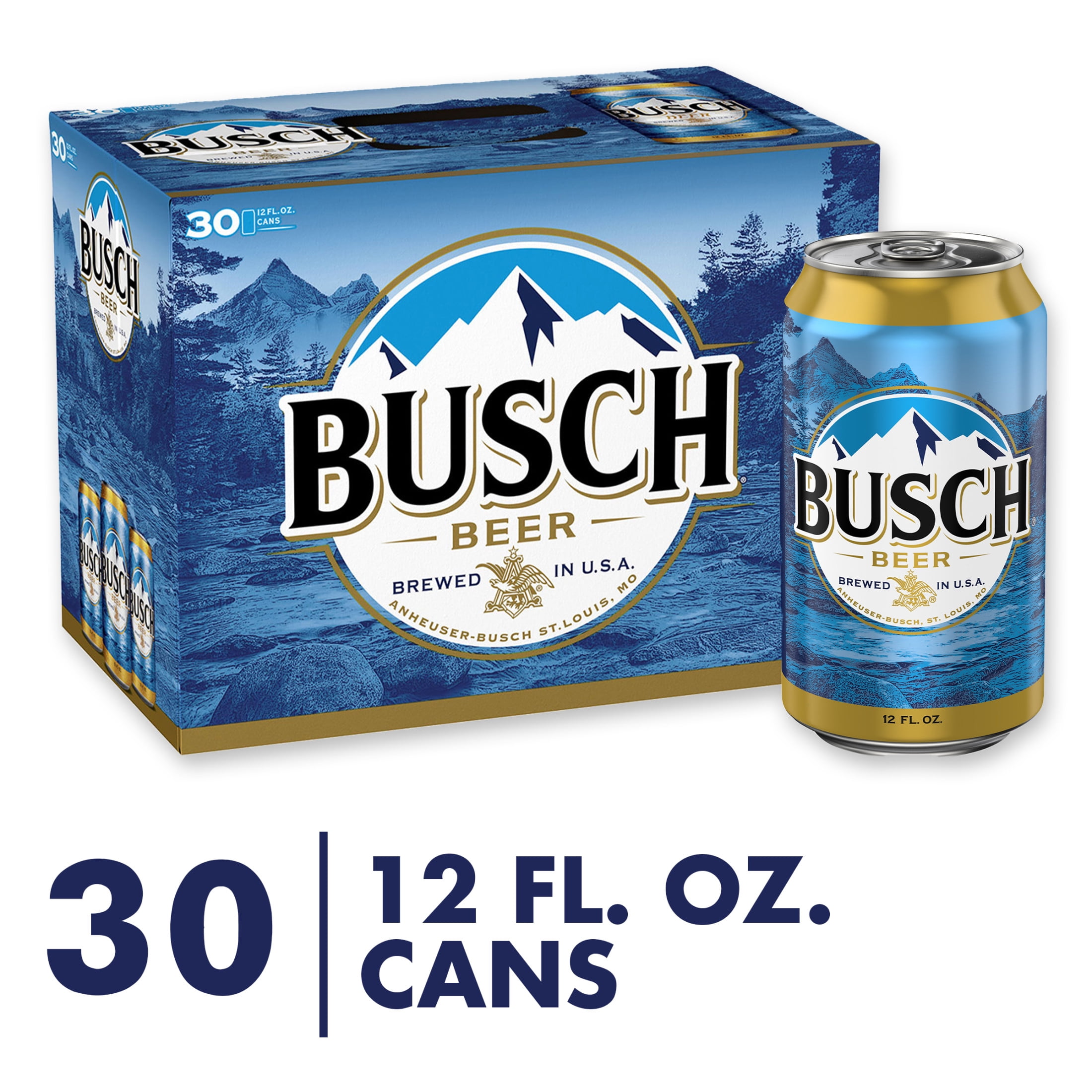 Busch Beer, 30 Pack Beer, 12 FL OZ Cans, 4.3 ABV