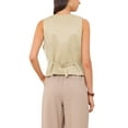 thumbnail image 3 of INSPIRE CHIC Women's Dressy Office V-Neck Button-Down Sleeveless Cropped Vest L Khaki, 3 of 6