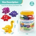 thumbnail image 3 of Juguetes de dinosaurios para contar números a juego con números 1, 2 y 3 de doble cara, aprendizaje preescolar, clasificación sensorial, juegos educativos de juguetes Montessori para niños pequeños de, 3 of 5