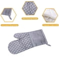 thumbnail image 4 of Guantes de Horno y Agarraderas para Cocina Resistentes al Calor 4 Piezas Guantes de Horno de algodón y Almohadillas Calientes con Agarre de Silicona Antideslizante Brazo Largo, 4 of 7
