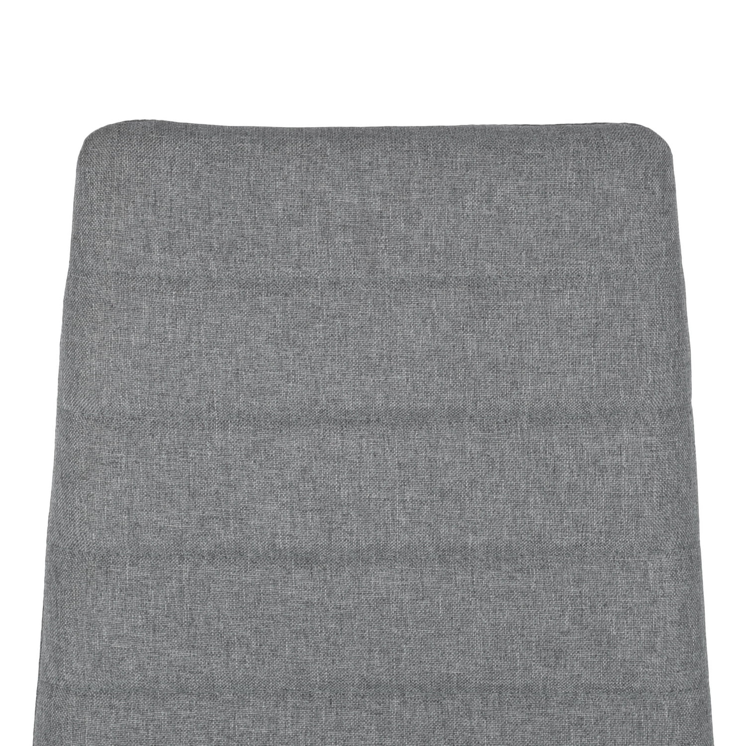 Homy Casa Set of 4 Upholstered Dining Chairs, Slim-Back Fabric Seat with Metal Legs, Gray