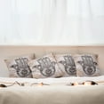 thumbnail image 7 of Ambesonne Hamsa Throw Pillow Cover 4 Pack, Mystic Mandala Eastern, 20", Brown and Cream, 7 of 7