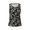 thumbnail image 4 of Xecao Dogs print women's scoop neck, loose-fit workout tank tops for the gym., 4 of 9