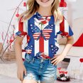 thumbnail image 2 of Ruyang Girls 4th of July T Shirt Statue of Liberty American Flag Firework Print Short Sleeve Summer Casual Patriotic Tee Tops, 2 of 5