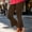 Brown women flare capri pants a1, variant on Women's Flare Leg Elastic Waist Flowy Casual Capri Pants Active Lounge Yoga Travel Summer Outfits, Brown L