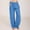 Blue, variant on Womens Pants Cotton Linen Drawstring Low Waisted Lounge Pants Straight Wide Leg Loose Fitted Summer Palazzo Trousers