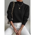 thumbnail image 3 of Katigan Women'S Seamless Sweater Ready to Wear Long Sleeve Knitted Pullover Tops Black XL, 3 of 6