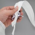 thumbnail image 2 of Leekayer 2 cremalleras resistentes #10 de 40 pulgadas para coser, separando cremallera de plástico grande, cinta blanca con doble pestaña deslizante, saco de dormir, cubierta de lona para barco, tramp, 2 of 5