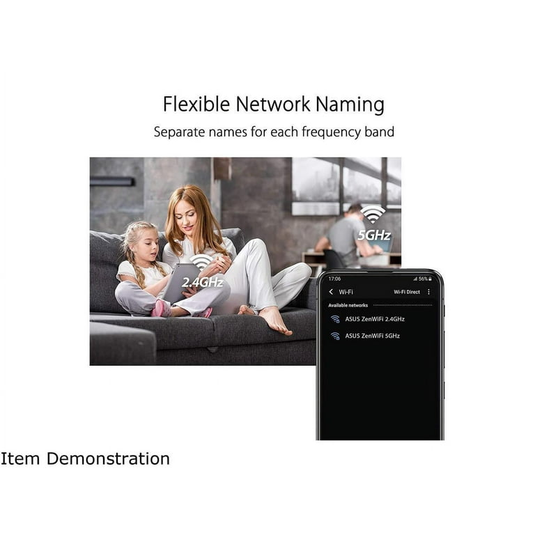 ASUS ZenWiFi AX Mini Mesh WiFi 6 System (XD4) - 3 Pack, 1800Mbps
