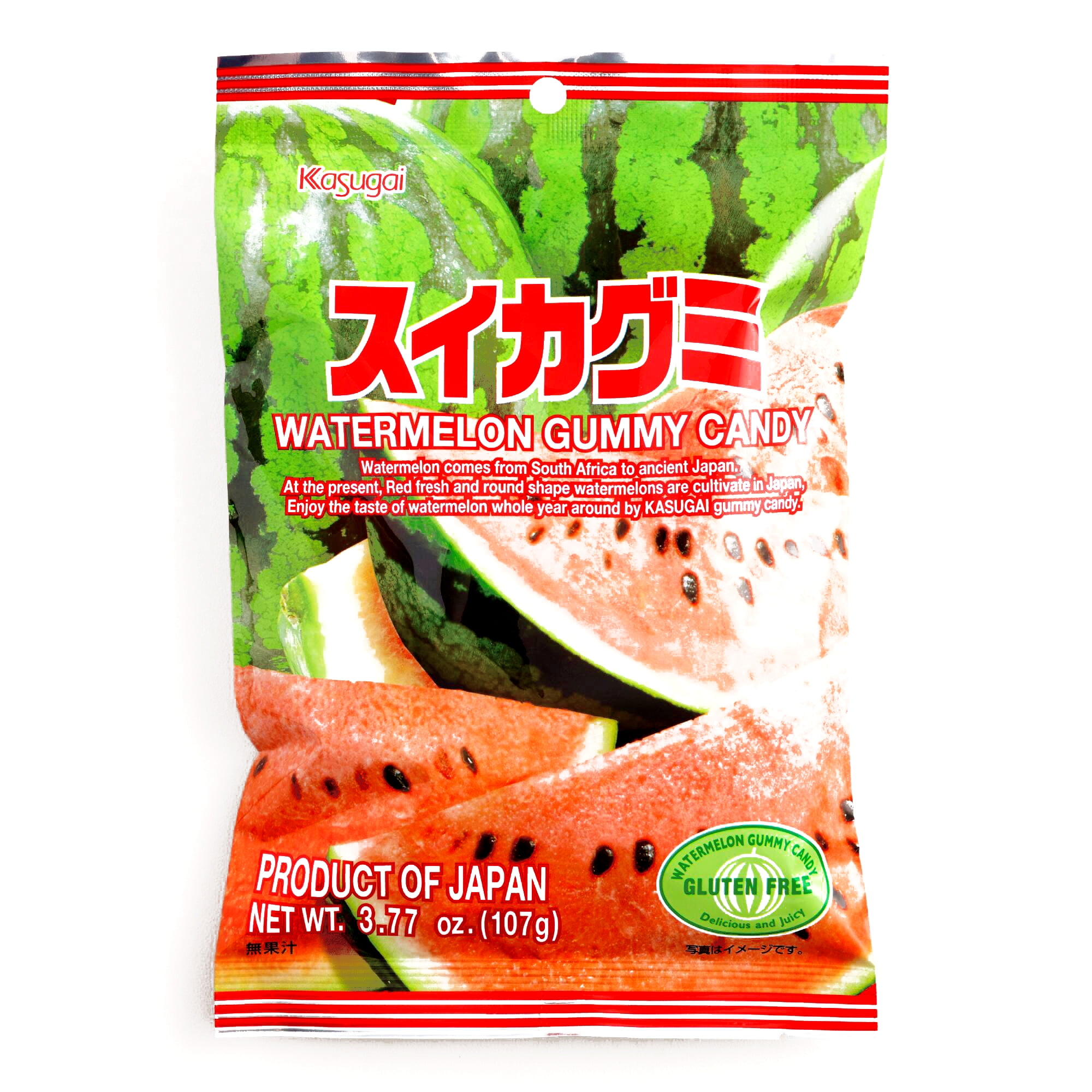Kasugai Watermelon Gummy Candy 3.77 oz each (1 Item Per Order