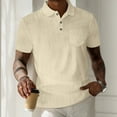 thumbnail image 2 of Men's Knit Shirts Short Sleeve Button Down Polo Shirt Vintage Casual Summer Beach Shirts, 2 of 5