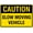 Warning Sign 3, variant on Caution Slow Moving Vehicles Aluminum Sign 12 x 8 Inches - UV Protected, Waterproof, Weatherproof, Fade Resistant, 4 Pre-Drilled Holes, Road Use