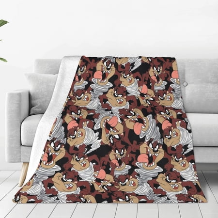 Taz Mania Throw Blanket Soft Plush Travel Blanket For Bedroom Living Room Couch Office All Season Gift For Women Men Girls Boys