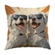 thumbnail image 2 of Funda de cojín decorativa | Funda de cojín de tela flocada de 45x45 cm | Diseño con estampado animal para sofá, dormitorio y sala de estar | Juego de 1, 2 of 6