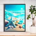 thumbnail image 1 of Cuadros Decorativos Diamante pintura 5D DIY taladro redondo completo fantasía playa estrella de mar decoración del hogar DQrwqpou  embutido en tela, 1 of 7