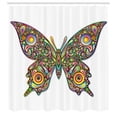 thumbnail image 3 of Ambesonne Psychedelic Shower Curtain, Butterfly Spiral Wild, 69"Wx75"L, Multicolor, 3 of 5