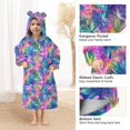 thumbnail image 3 of FORMRS Wearable Blanket Hoodie with Sleeves for Kids Cozy Flannel Sweatshirt, Colorful Starfish, 3 of 7