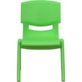 thumbnail image 5 of QRKD 2 Pack Green Plastic Stackable School Chair with 10.5" H Seat, Preschool Chair, 5 of 16