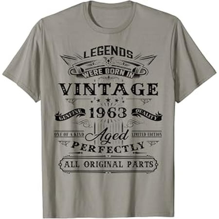 59Th Birthday Gift For Legends Born 1963 59 Yrs Old Vintage Birthday Gifts Hot Trending T-Shirt Unisex S To 5Xl