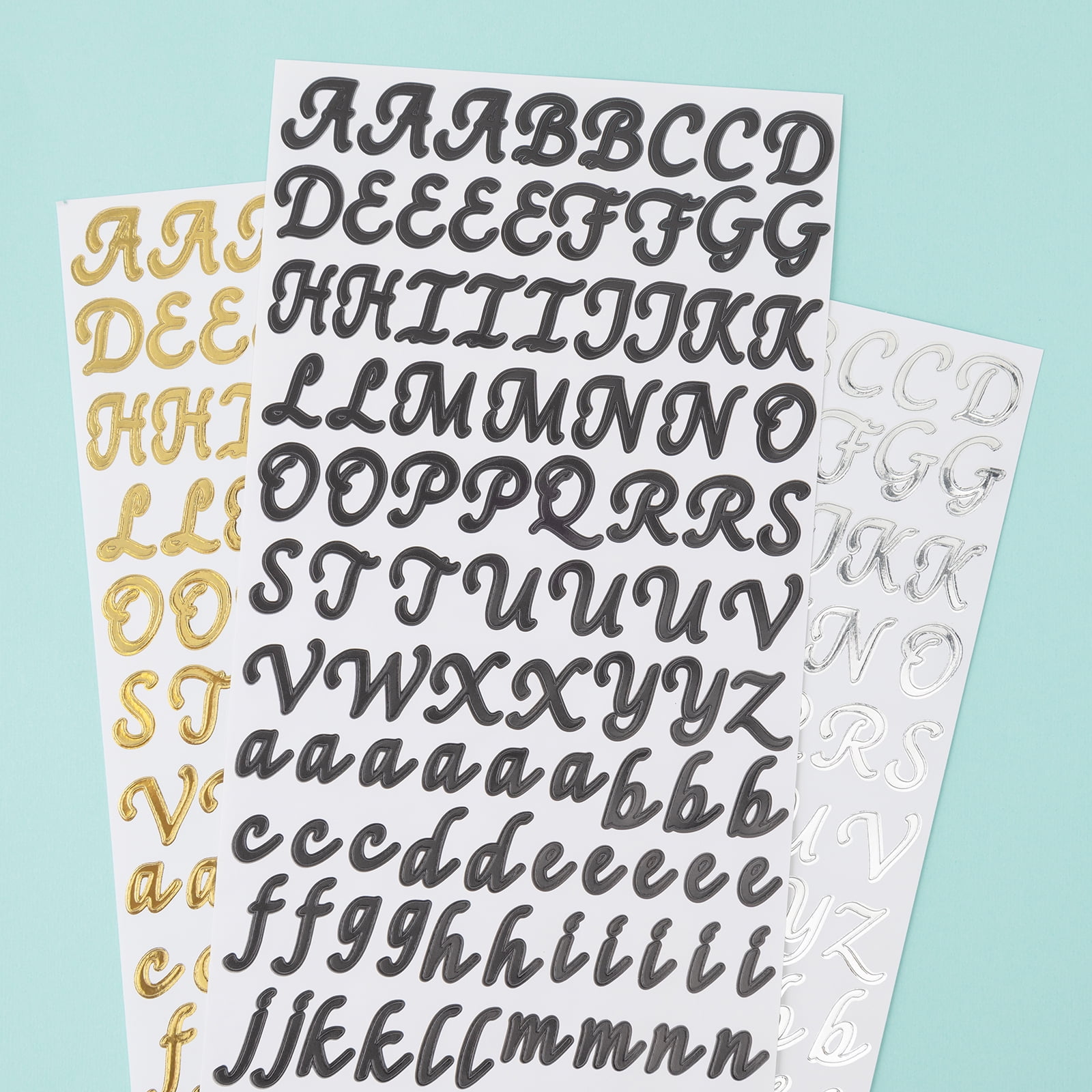 Silver Glitter & Rhinestone Letter Sticker, Hobby Lobby