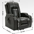 thumbnail image 3 of Infinite Position Single Motor Up to 350 LBS Power Lift Recliner Chair for Elderly, Heavy Duty Motion Mechanism with 8-Point Vibration Massage and Lumbar Heating, USB Charging Port, Cup Holders, 3 of 20