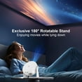 thumbnail image 6 of Projector,AILKIN Portable Mini Smart Projector 4K Outdoor Movie Home Theater,Remote Control Focus 5G 1280P with 130" Projector with Wifi and Bluetooth Compatible iOS/Android 12.0, 6 of 10