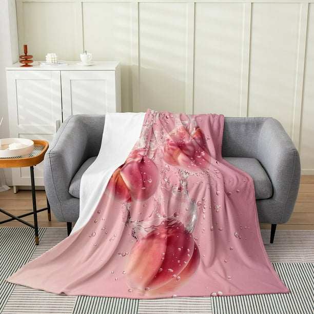 Pink patterned throw blanket hotsell