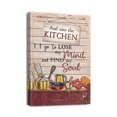 thumbnail image 1 of Kitchen Rules Hanging Sign - Rustic Wood Wall Art - Black Kitchen Decorations - Ideal for Kitchen Wall and Counter Decor, 1 of 5