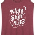 thumbnail image 3 of Instant Message - Night Shift Life - Women's Racerback Tank Top, 3 of 6