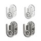 thumbnail image 2 of Portazapatillas telescópico - Organizador de ducha montado en la pared, 4 paquetes de plástico ABS, negro/plateado, ajustable para baño, cocina y salón, 2 of 8