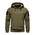 thumbnail image 1 of CVLIFE Chandail en Molleton Homme Manches Longues Chandails en Molleton à Capuche Chandails à Capuchon Chaud Couleur Unie Chandail Sport Vert Armée 3TG, 1 of 4