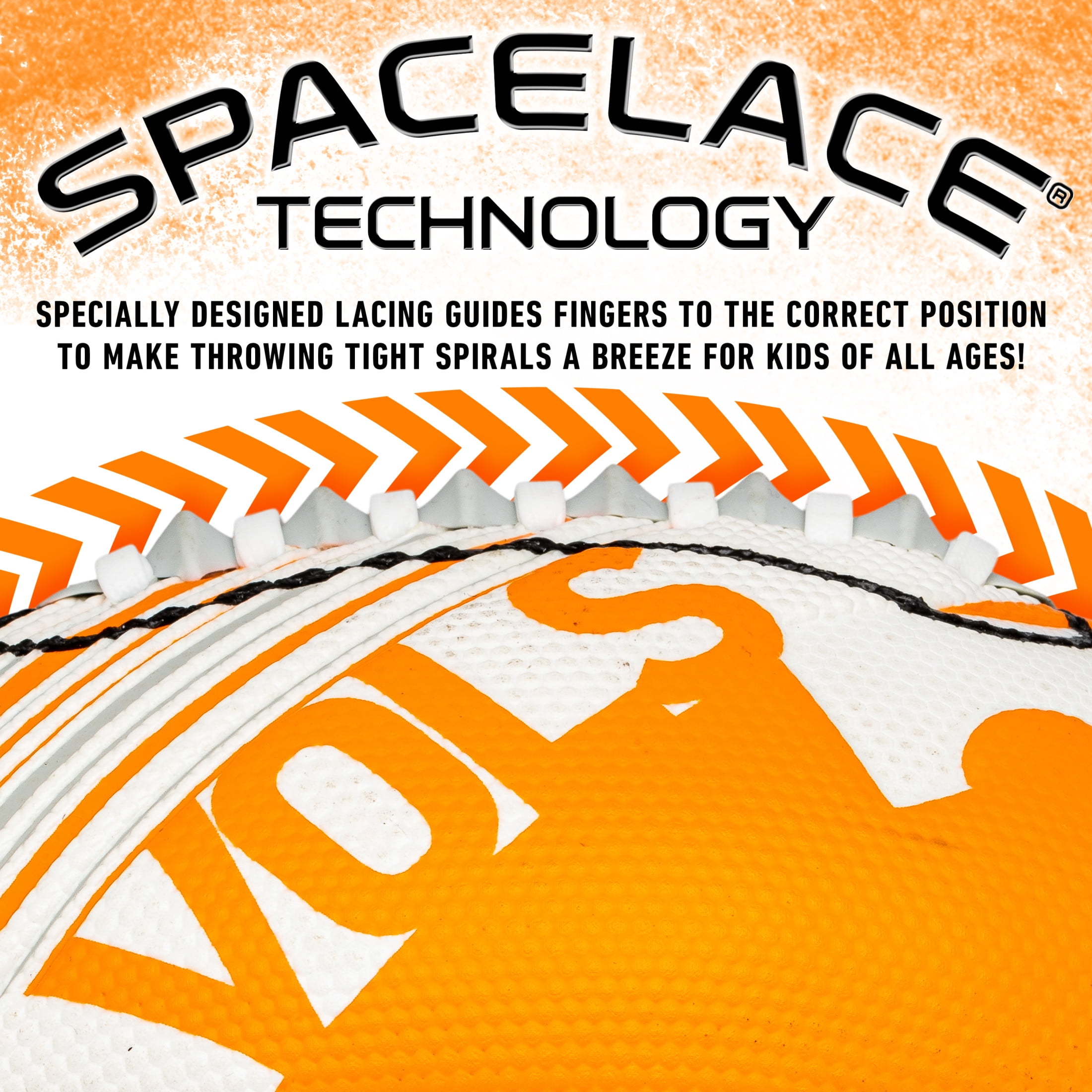 NCAA Tennessee Volunteers Football - Youth Mini Football - 8.5" Football- SPACELACE Easy Grip Texture- Perfect for Kids !