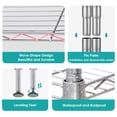 thumbnail image 5 of 3-Tier Adjustable Shelving Unit, Metal Wire Rack with Leveling Feet, Standing Storage Shelf for Laundry, Bathroom, Kitchen, Pantry, Closet (12"D x 12"W x 23.5"H, Chrome), 5 of 9